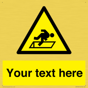 Custom Warning Hatch Sign